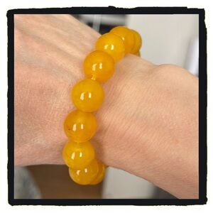 💕Yellow Gemstone Bead Stretch Bracelet💕